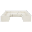 Meridian Furniture Rummi Cream Velvet Performance Fabric Modular Sectional