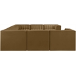 Meridian Furniture Rummi Saddle Velvet Performance Fabric Modular Sectional