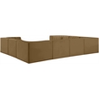 Meridian Furniture Rummi Saddle Velvet Performance Fabric Modular Sectional