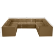 Meridian Furniture Rummi Saddle Velvet Performance Fabric Modular Sectional