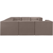 Meridian Furniture Rummi Taupe Velvet Performance Fabric Modular Sectional