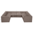 Meridian Furniture Rummi Taupe Velvet Performance Fabric Modular Sectional