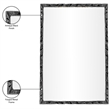Meridian Furniture Hammer Black Iron Mirror