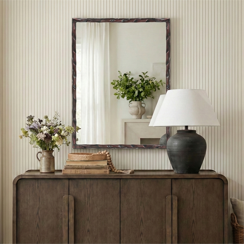 Meridian Furniture Hammer Brown Iron Mirror