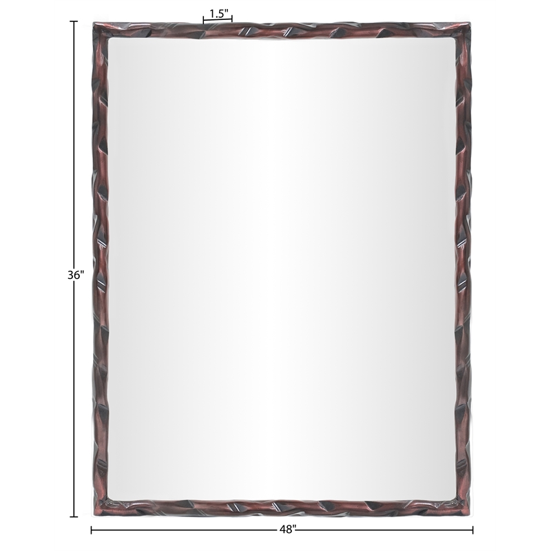 Meridian Furniture Hammer Brown Iron Mirror
