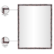 Meridian Furniture Hammer Brown Iron Mirror