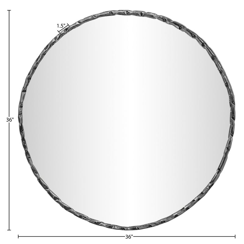 Meridian Furniture Hammer Black Iron Mirror