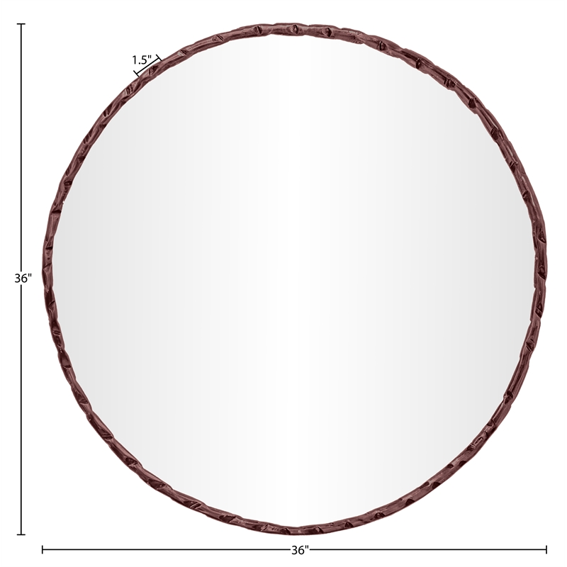 Meridian Furniture Hammer Brown Iron Mirror