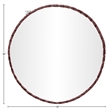 Meridian Furniture Hammer Brown Iron Mirror