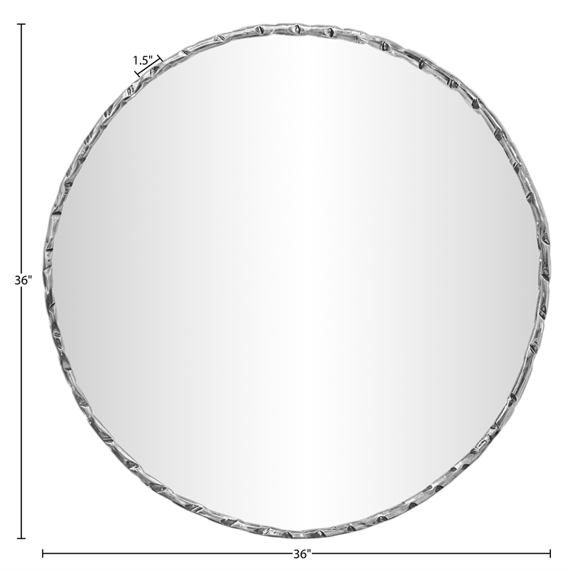Meridian Furniture Hammer Silver Iron Mirror