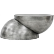 Meridian Furniture Boulder Silver Iron Coffee Table