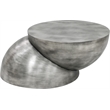 Meridian Furniture Boulder Silver Iron Coffee Table