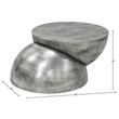 Meridian Furniture Boulder Silver Iron Coffee Table