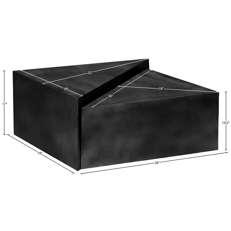Meridian Furniture Zani Black Iron Coffee Table