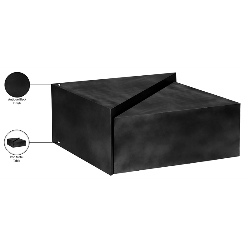Meridian Furniture Zani Black Iron Coffee Table