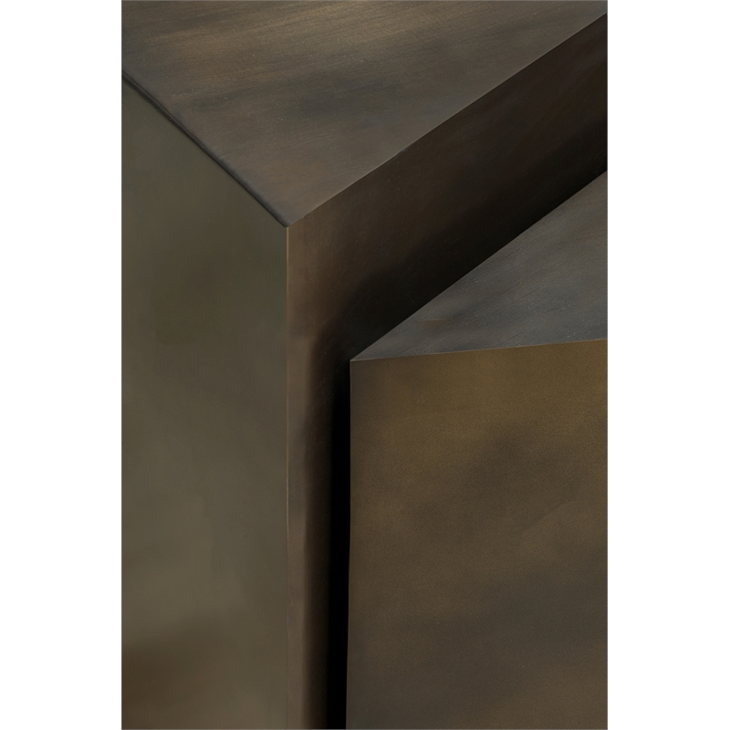 Meridian Furniture Zani Brown Iron Coffee Table