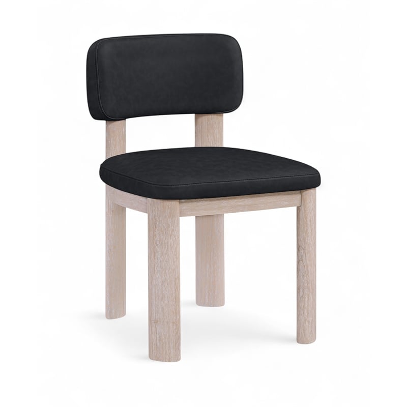 Meridian Furniture Paloma Black Vegan Leather Dining Chair (Set of 2)