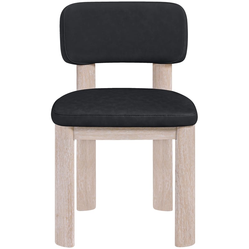 Meridian Furniture Paloma Black Vegan Leather Dining Chair (Set of 2)