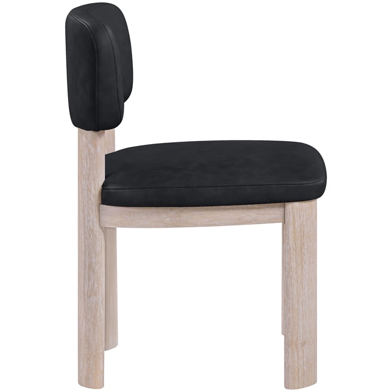 Meridian Furniture Paloma Black Vegan Leather Dining Chair (Set of 2)