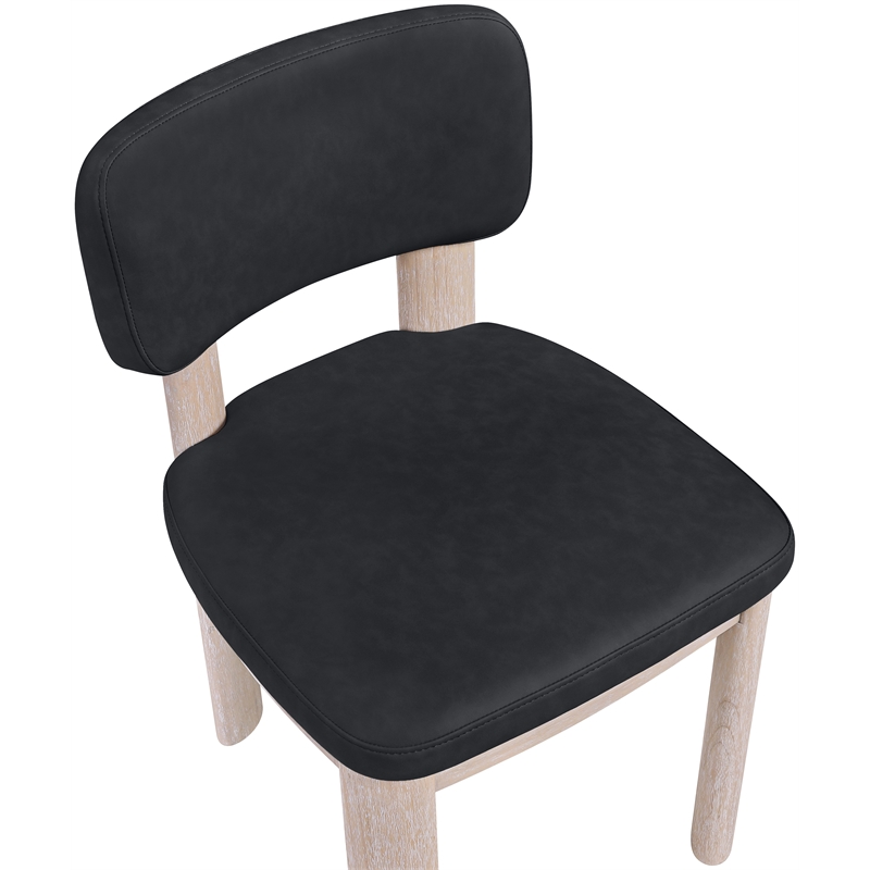 Meridian Furniture Paloma Black Vegan Leather Dining Chair (Set of 2)