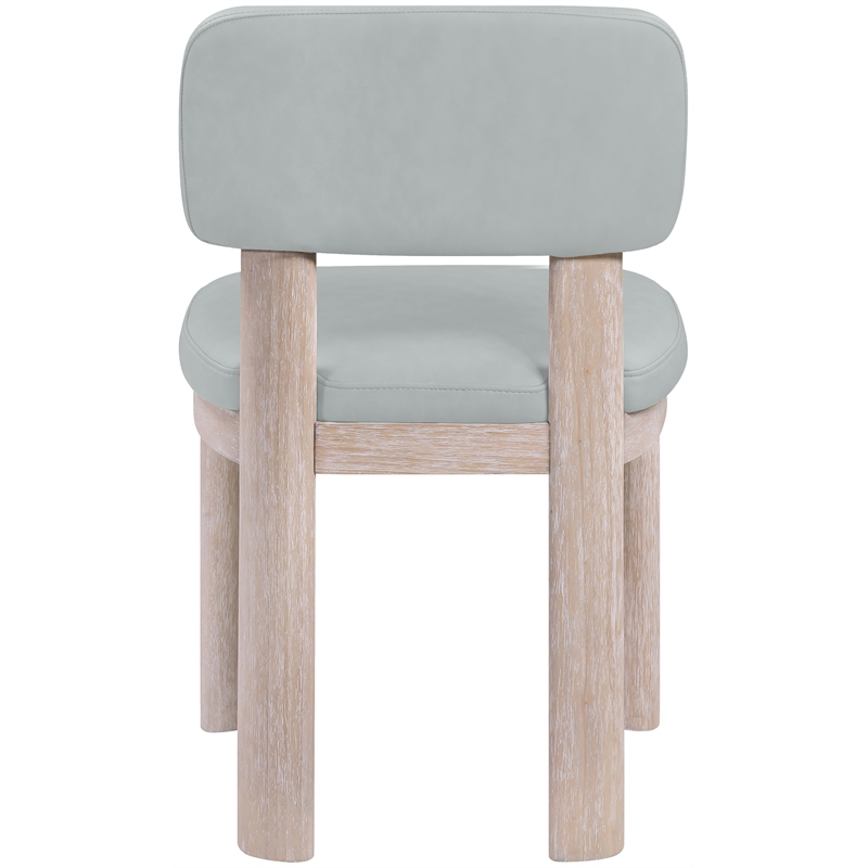 Meridian Furniture Paloma Light Blue Vegan Leather Dining Chair (Set of 2)