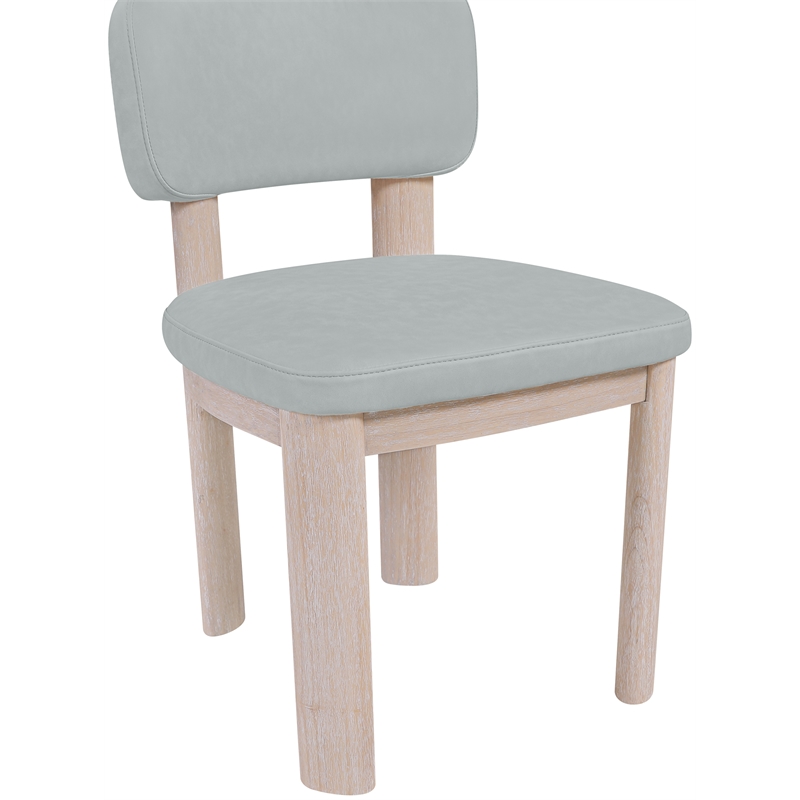 Meridian Furniture Paloma Light Blue Vegan Leather Dining Chair (Set of 2)