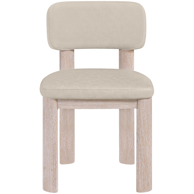 Meridian Furniture Paloma Taupe Vegan Leather Dining Chair (Set of 2)