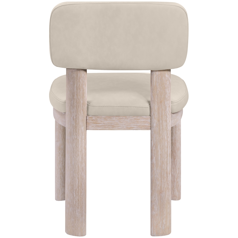 Meridian Furniture Paloma Taupe Vegan Leather Dining Chair (Set of 2)