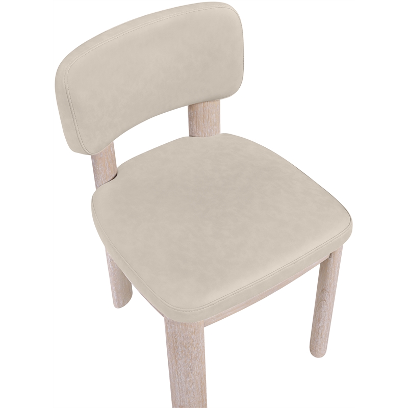 Meridian Furniture Paloma Taupe Vegan Leather Dining Chair (Set of 2)