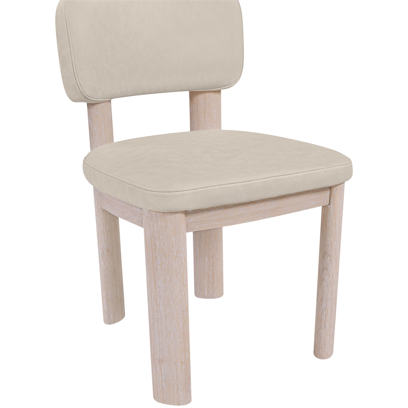 Meridian Furniture Paloma Taupe Vegan Leather Dining Chair (Set of 2)