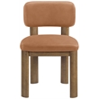 Meridian Furniture Paloma Cognac Vegan Leather Dining Chair (Set of 2)