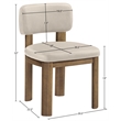 Meridian Furniture Paloma Taupe Vegan Leather Dining Chair (Set of 2)