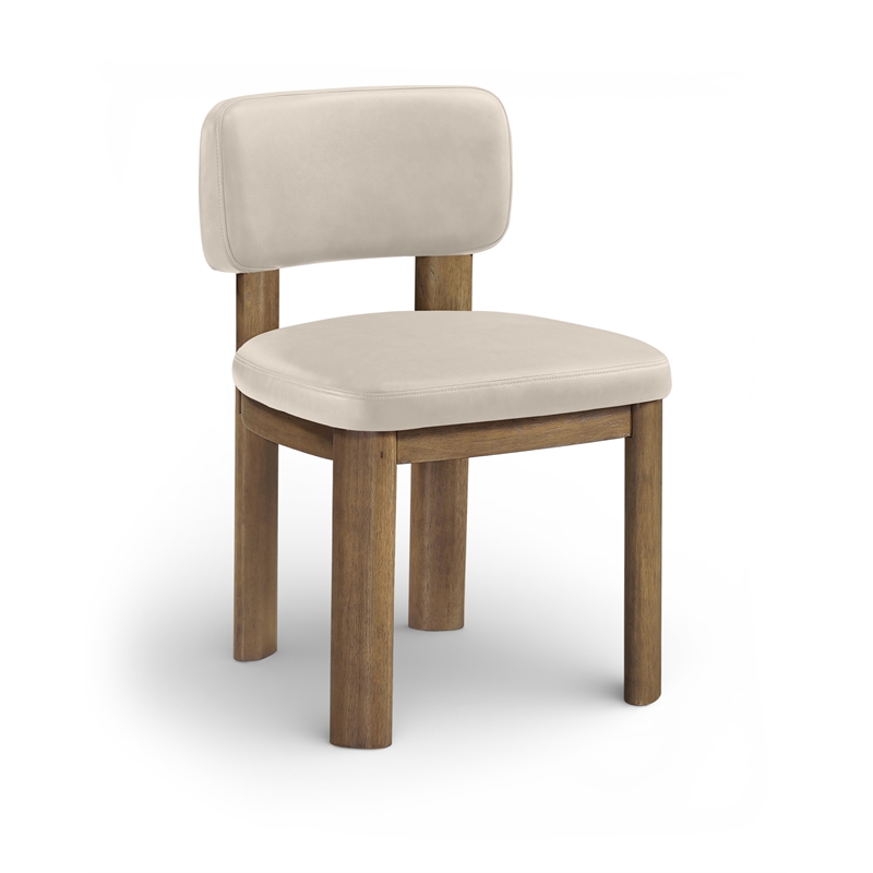 Meridian Furniture Paloma Taupe Vegan Leather Dining Chair (Set of 2)