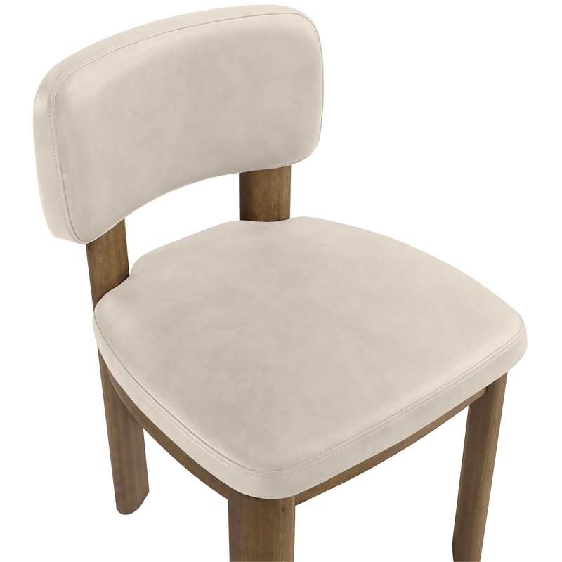 Meridian Furniture Paloma Taupe Vegan Leather Dining Chair (Set of 2)