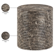 Meridian Furniture Rapallo Brown Concrete Indoor/Outdoor End Table