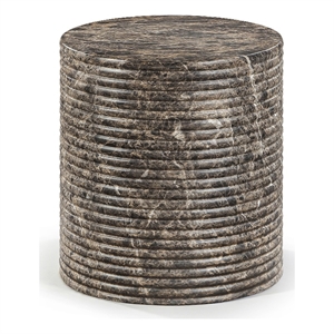 Meridian Furniture Rapallo Brown Concrete Indoor/Outdoor End Table