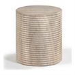 Meridian Furniture Rapallo Travertine Concrete Indoor/Outdoor End Table
