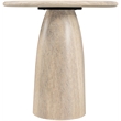 Meridian Furniture Cosenza Travertine Concrete Indoor/Outdoor Bar Table