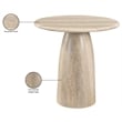 Meridian Furniture Cosenza Travertine Concrete Indoor/Outdoor Bar Table
