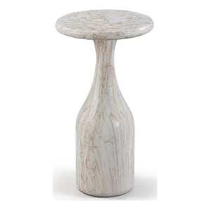 Meridian Furniture Savona White Concrete Indoor/Outdoor End Table