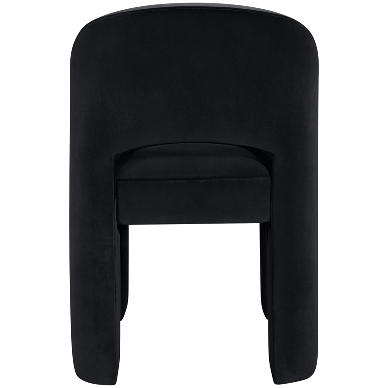 Meridian Furniture Celine Black Velvet Upholstered Dining Chair (Set of 2)