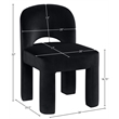 Meridian Furniture Celine Black Velvet Upholstered Dining Chair (Set of 2)