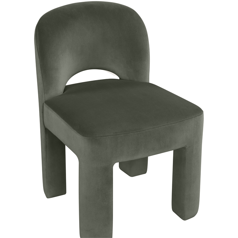 Meridian Furniture Celine Green Velvet Upholstered Dining Chair (Set of 2)