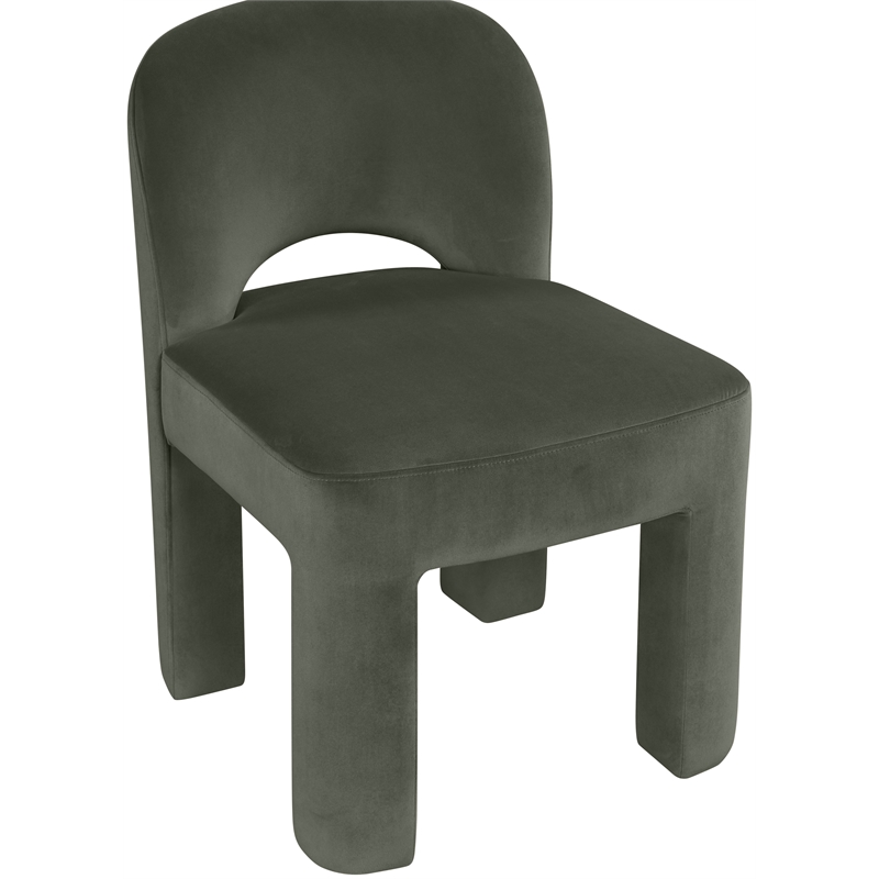 Meridian Furniture Celine Green Velvet Upholstered Dining Chair (Set of 2)