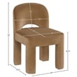 Meridian Furniture Celine Saddle Velvet Upholstered Dining Chair (Set of 2)
