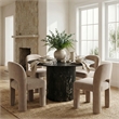 Meridian Furniture Celine Taupe Velvet Upholstered Dining Chair (Set of 2)