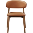 Meridian Furniture Leesa Cognac Vegan Leather Dining Chair (Set of 2)