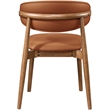 Meridian Furniture Leesa Cognac Vegan Leather Dining Chair (Set of 2)