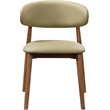 Meridian Furniture Leesa Khaki Vegan Leather Upholstered Dining Chair (Set of 2)