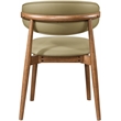 Meridian Furniture Leesa Khaki Vegan Leather Upholstered Dining Chair (Set of 2)